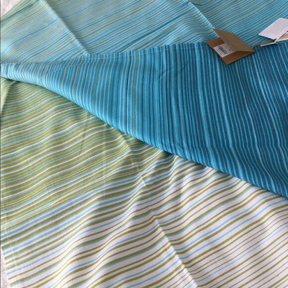 NWT ombré towel, coverup aqua, green white stripes - Picture 8 of 9